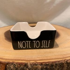 Rae Dunn "NOTE TO SELF" Sticky Notepad holder